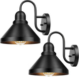 Gooseneck Outdoor Light Fixtures, 2-Pack Farmhouse Barn Lights for Porch