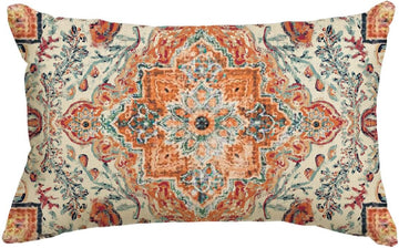 Boho Throw Pillow Cover, 12 x 20 Inch Bohemia Ethnic Style Carpet Pattern Cushion Case