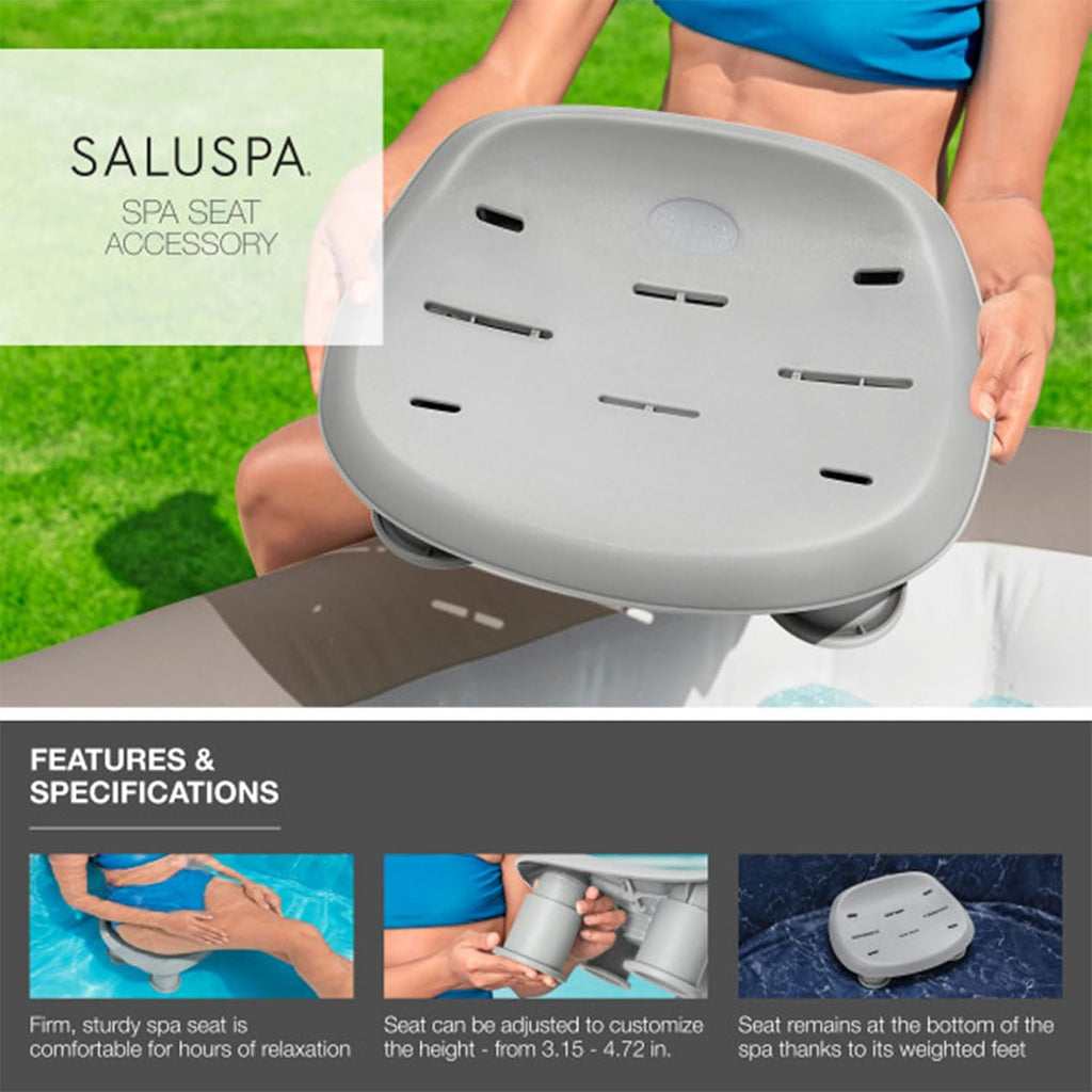 SaluSpa Sicily 180 Soothing AirJet Inflatable Hot Tub with 2 Spa Seats & Padded Headrest