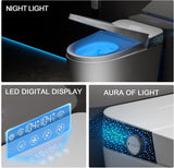 Smart Toilet with Bidet Built In, Modern Tankless Bidet Toilet with Auto Open/Close, Self-cleaning