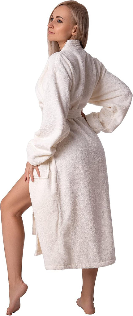 Certified Organic Turkish Cotton Soft Kimono Woman Bathrobe