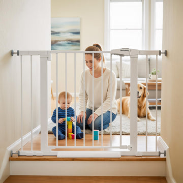 29.7-43" Baby Gate for Stairs & Doorways, Pressure Mounted Dog Gate