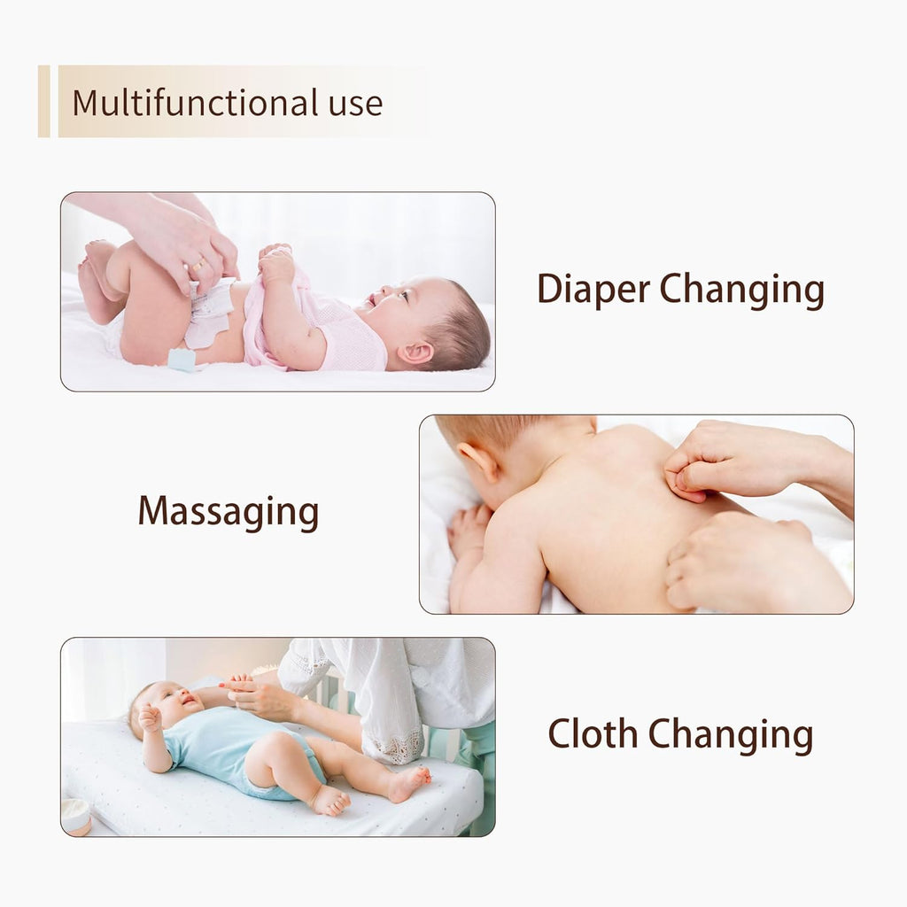 Baby Dresser Baby Changing Table,Nursery Dresser for 2 Drawers & 2 Open Drawers Easy to Reach Items,Spacious Open