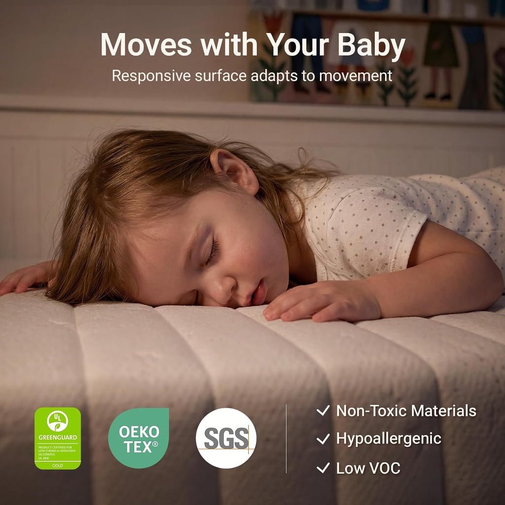 Pro Baby Crib Mattress, 52" x 28" Dual-Sided Mattress | Fits Standard Crib & Toddler Bed, Breathable &