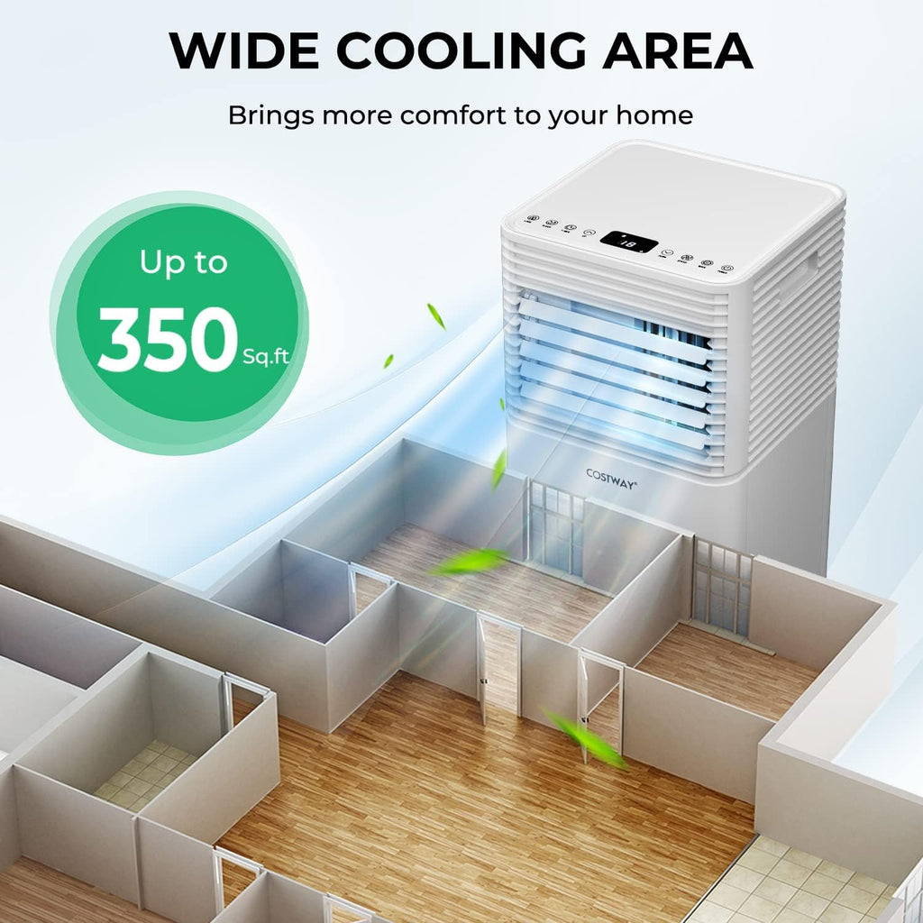 Portable Air Conditioner, 10000BTU AC Cooling for Room Spaces up to 350sq.ft, with Remote Control