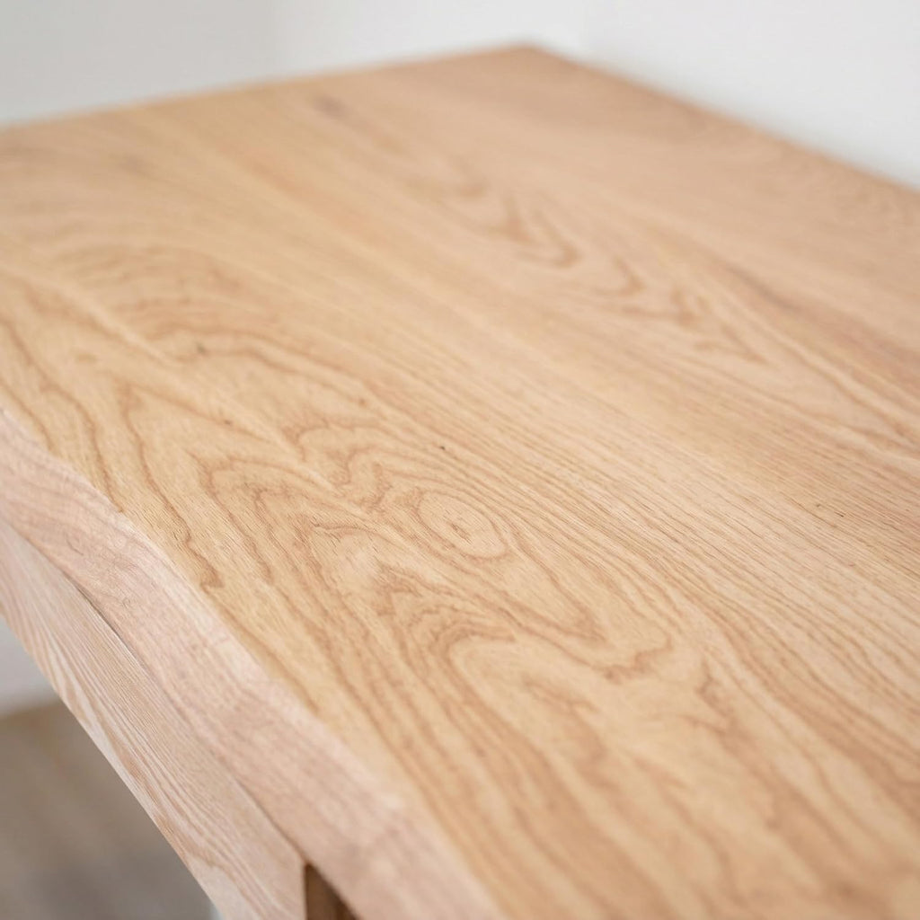 White Oak Solid Wood Standing Desk with Drawer, 60x27