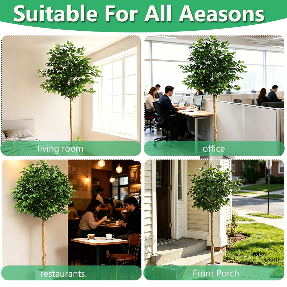 Artificial Ficus Tree, 6Ft