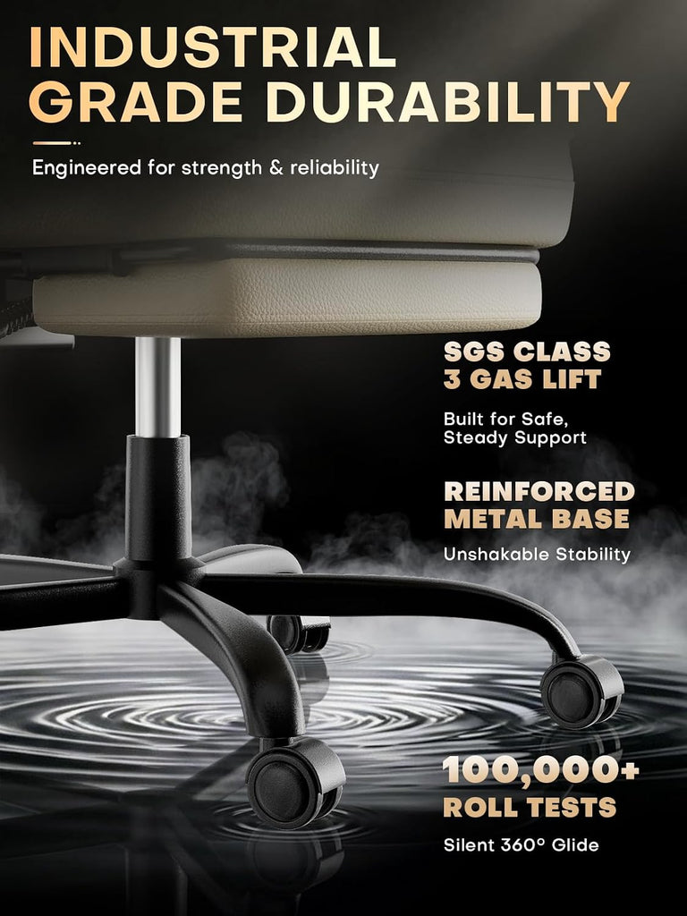 Gaming Chair with Massager Lumbar Support, 400LBS Weight Capacity | Computer Chair with Footrest & Linkage Armrests