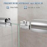 56-60" W x 72" H Semi-Frameless Bypass Sliding Shower Door, Easy-to-Clean Treated Clear Tempered SGCC Glass