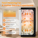 Portable Sauna for Home, Upgraded Personal Steam Sauna Box with 3L 1300W Steamer, Folding Chair
