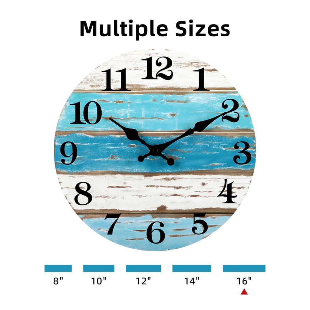 16" Wall Clock Beach Tropical Nautical Coastal