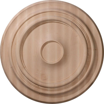 16"OD x 1 1/8"P Carved Traditional Ceiling Medallion, Red Oak (Fits Canopies up to 3 3/8")