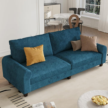 70.6" Velvet Loveseat Sofa, Love Seat Couches , Comfy Deep Seat Couch with Solid Wood Frame and Removable Washable