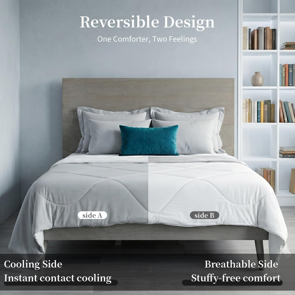 Lightweight Comforter King, Gray All Season Fall Bedding
