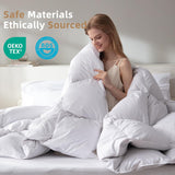 Hungarian Down Feather Fiber Comforter King,Hotel Style Bedding Comforter,1200TC,100% Organic Cotton