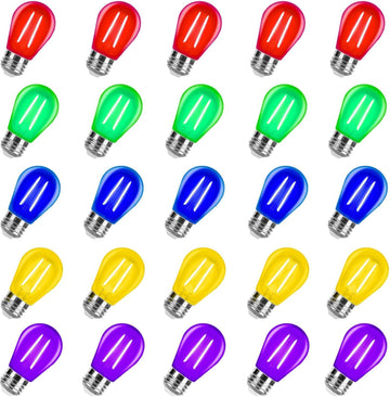 2 Watt S14 Red Blue Green Yellow Purple Light Bulb LED Replacement Bulbs