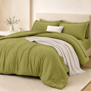 King Comforter Set 7 Pieces, Luxury Bed in a Bag Soft Bedding Sets - Set of 7