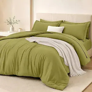 King Comforter Set 7 Pieces, Luxury Bed in a Bag Soft Bedding Sets - Set of 7