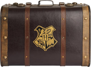 Hogwarts School Trunk - Large 17.5" Collectible Storage Chest with Hogwarts Crest - Official Wizarding World Prop