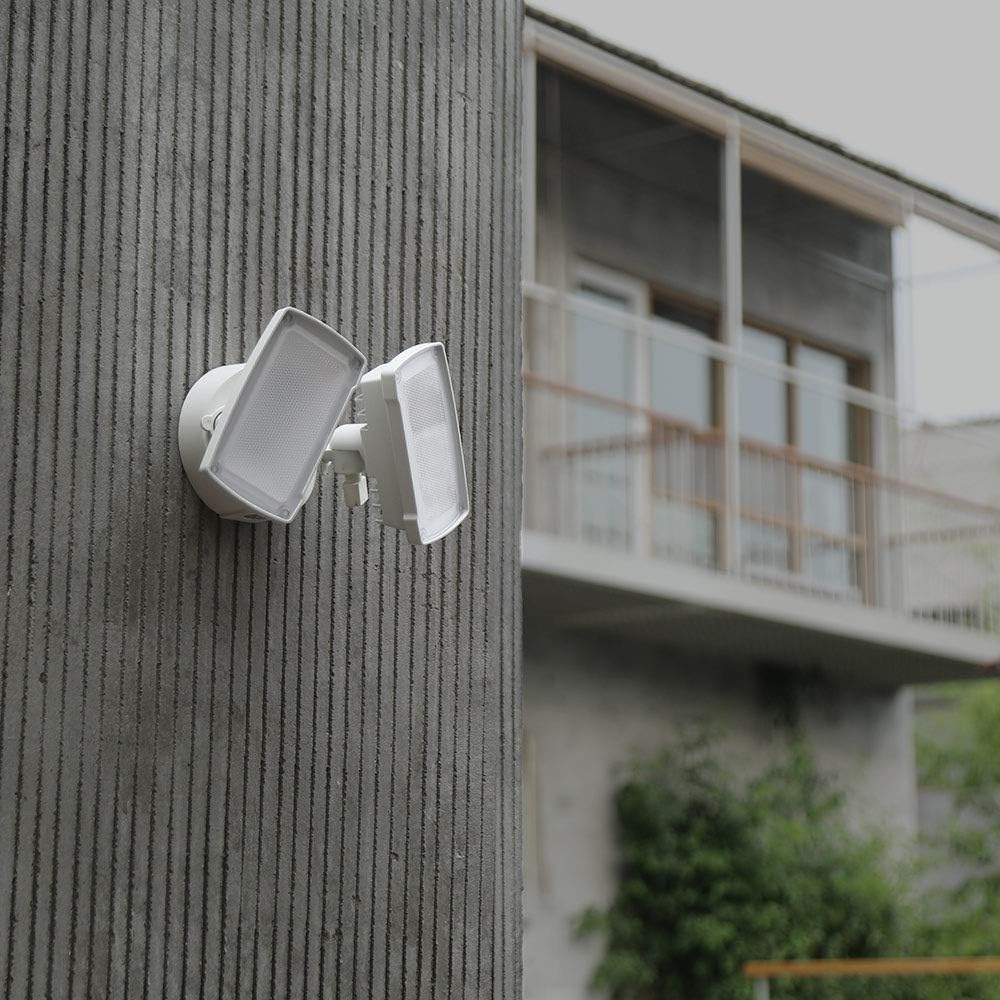 LED 3500 Lumen 32W 5000K Integrated Dual-Head Flood Light Outdoor Dusk to Dawn Waterproof Exterior Security Wall
