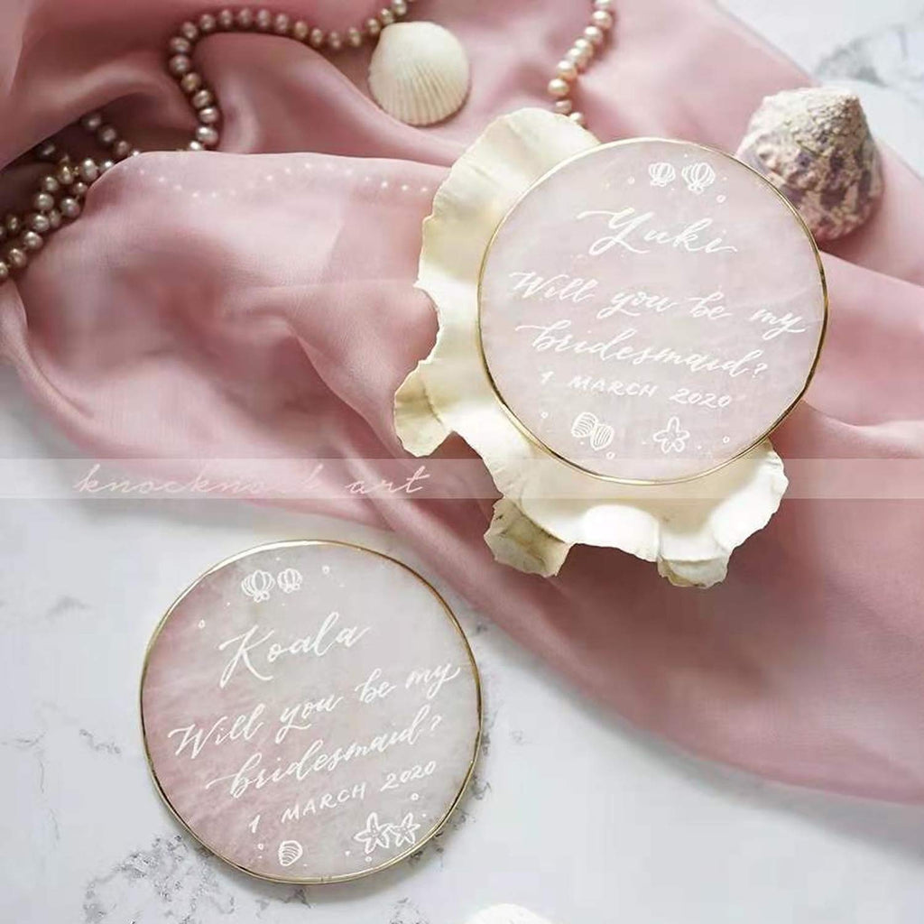 Rose Quartz Coaster Single with Stand (1Pcs), Pink Round Agate Coaster for Drinks, Natural Rose Crystal Stone with