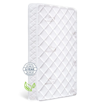 Premium Crib & Toddler Mattress,100% Knitted Fabric, Premium Fleece Surface-Hypoallergenic, 5" Thick Firm Soft Crib