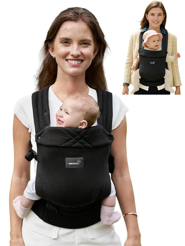 Baby Carrier Newborn to Toddler with Head Support, Black