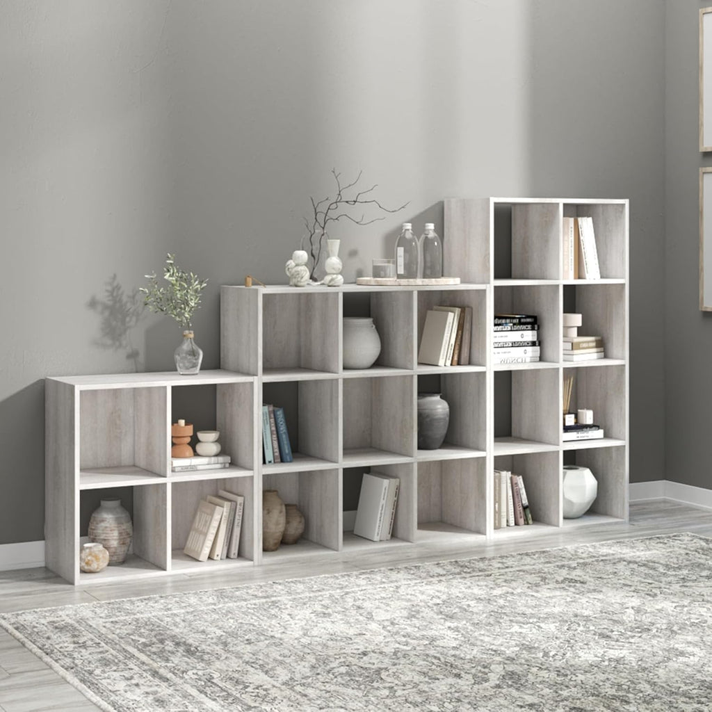 Signature Design by Ashley Paxberry Coastal 6 Cube Storage Organizer or Bookcase, Whitewash