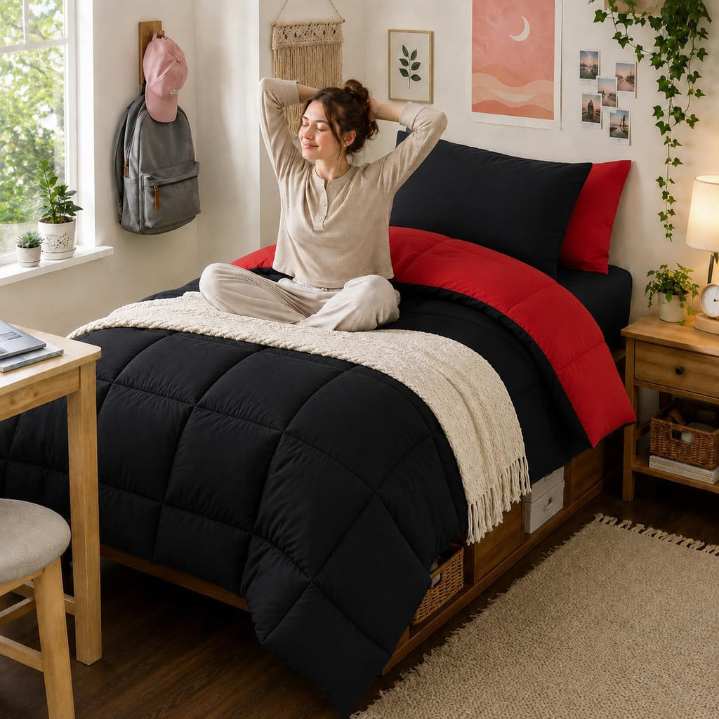 King Comforter Set 7 Pieces, Bed in a Bag King Bedding Sets - Set of 7