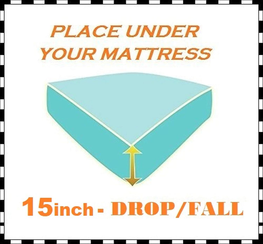 TM Silky-Soft Luxury Lace Fringe Dust Ruffle/Bed Skirt Microfiber Platform Wrinkle and Fade Resistant with 15inch Drop