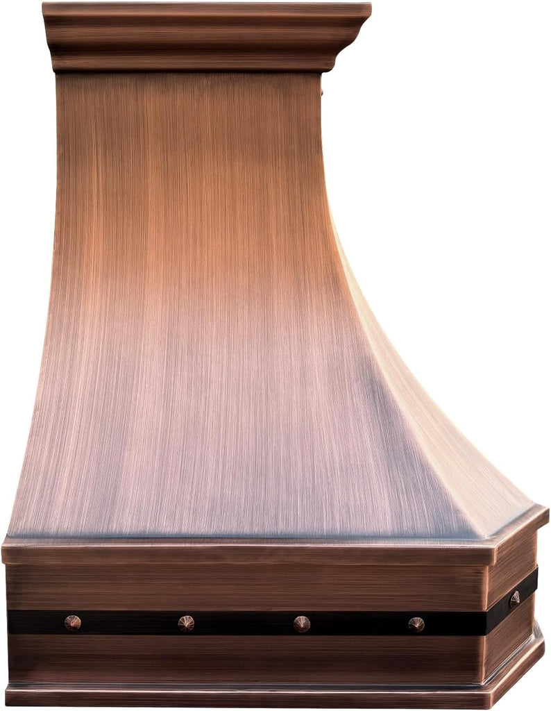 30 Inch Copper Wall Mount Range Hood Baffle Filters