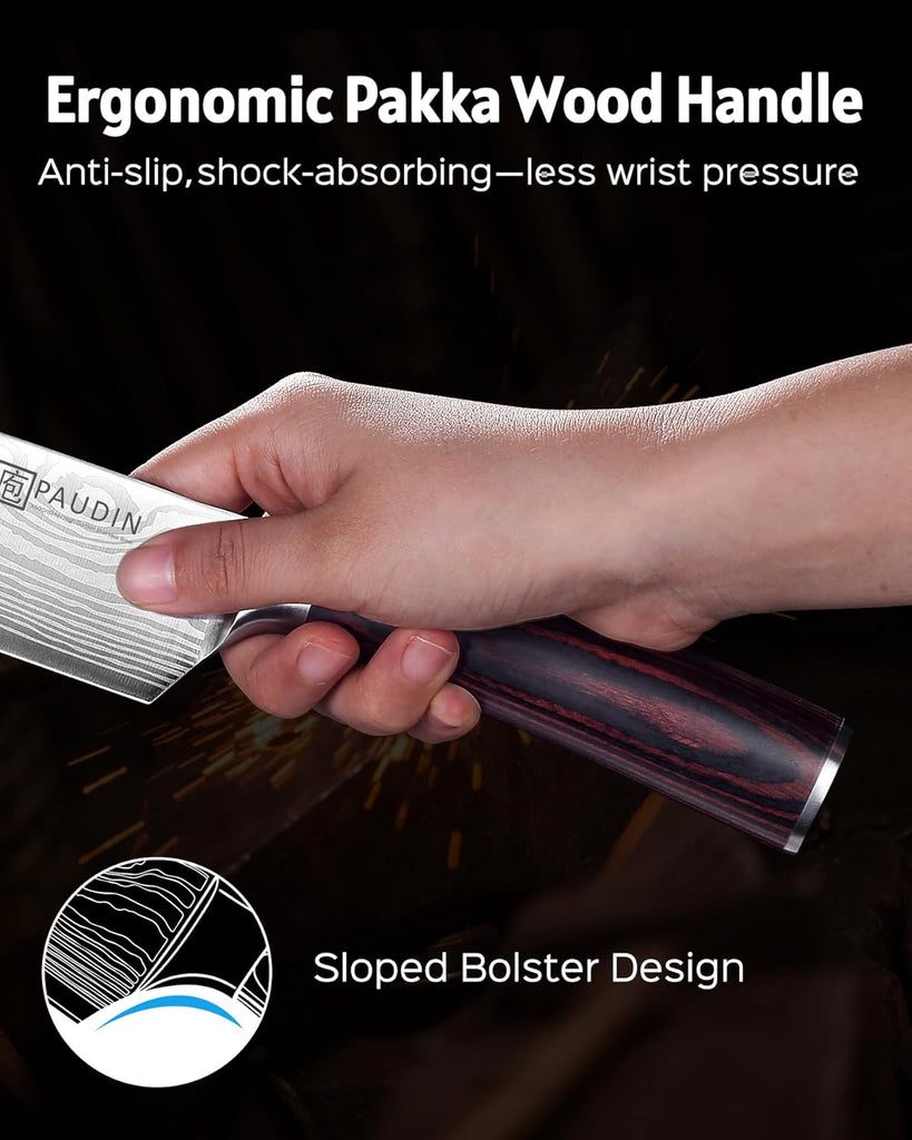 Chef Knife Set, 7 Pieces Kitchen Knife Set, Ultra Sharp Knife Set | High Carbon Stainless Steel, Professional Knives