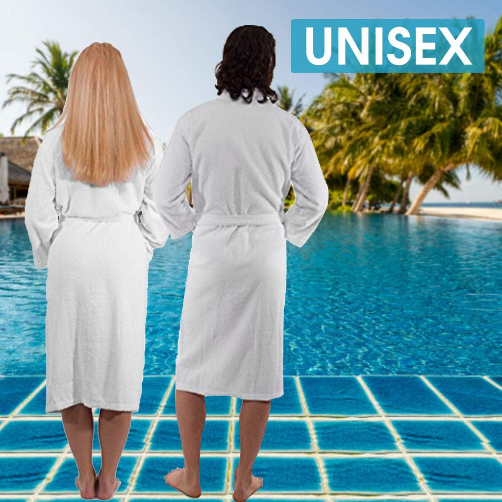 Kimono Robe for Men & Women - 100% Turkish Cotton Robe for Spa & Hotels, Absorbent & Comfy | (With & Without Hood)