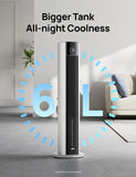 Evaporative Air Swamp Cooler, 43" Cooling Fans that Blow Cold Air 2026 Upgraded, 80° Oscillating Floor Fan