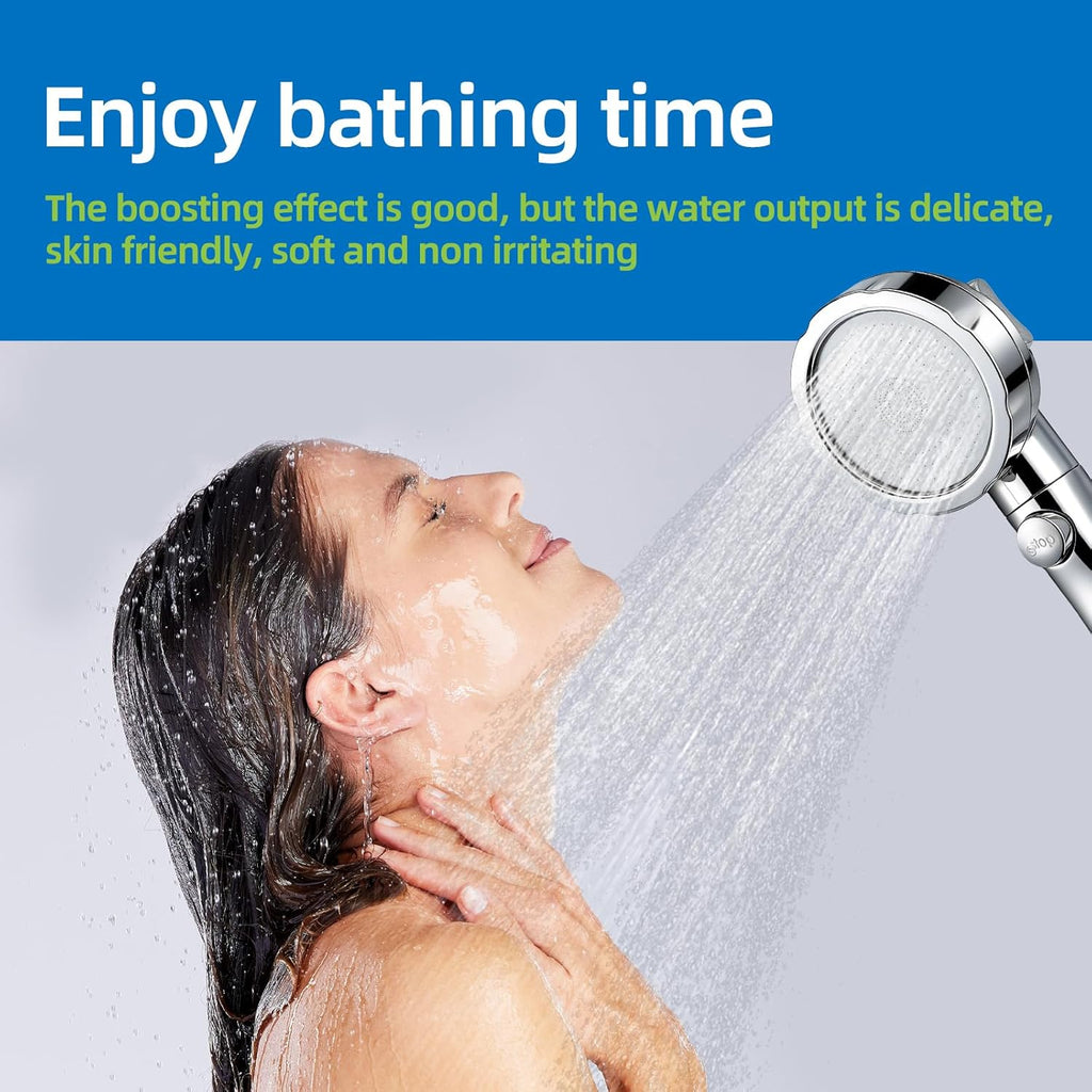 High Pressure Handheld Shower Head with ON/OFF Pause Switch 3 Spray Modes Water Saving High Pressure Shower