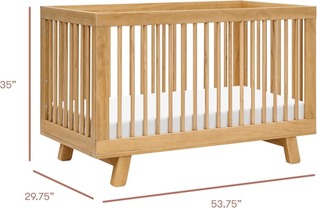 Hudson 3-in-1 Convertible Baby Crib, Honey