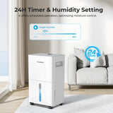 1500 Sq.ft Dehumidifier for Basement, Max 21 Pint/Day Dehumidifiers for Home, Large Room, Bedroom with Drain Hose