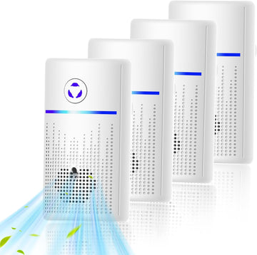 Air Ionizers for Home 4-Pack, Plug-in Air Purifier Ozone-Free & Filterless, Eliminates Pet Odors fro