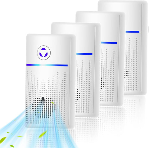 Air Ionizers for Home 4-Pack, Plug-in Air Purifier Ozone-Free & Filterless, Eliminates Pet Odors fro