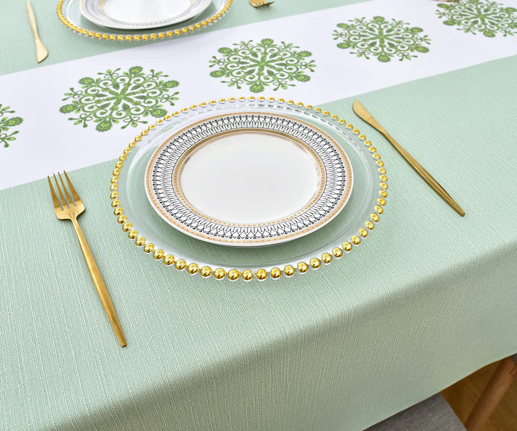 Vinyl Table Cloth for Rectangle Tables 102x55 Plastic Tablecloth
