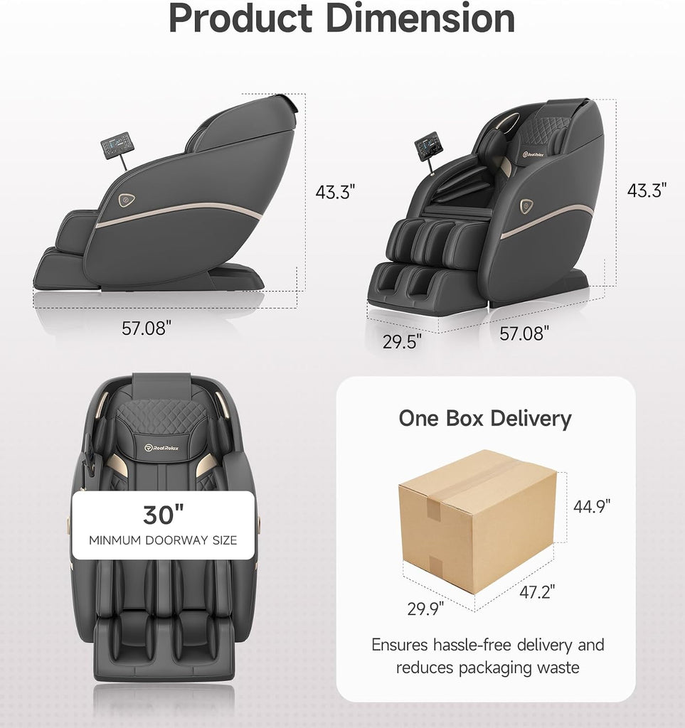3D Massage Chair Full Body SL-Track Recliner Favor-22 | 16 Auto Modes, 4 Massage Techniques, Voice Broadcast, Body