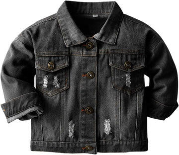 Toddler Jean Jacket for Girls and Boys Long Sleeve Denim Jacket
