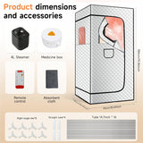 2026 Home Steam Sauna with 4L 1500W Steamer, Full Body Sauna Box for Home, Personal Sauna Steam Sauna Tent at Home Spa