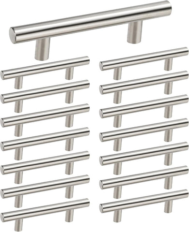 15 Pack Brushed Nickel Cabinet Pulls 3 Inch Handles Stainless Steel Cabinet Hardware and Bathroom Cabinets, 5 Inch