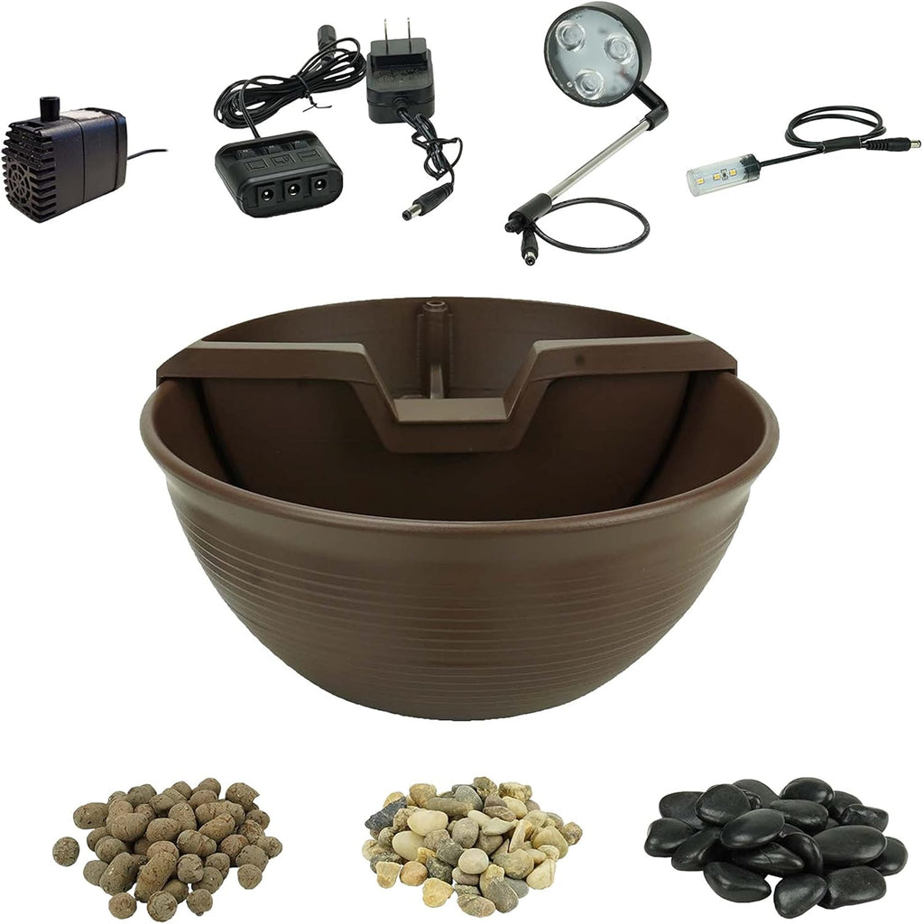 AquaGarden Tabletop Fountain Kit (Mocha)