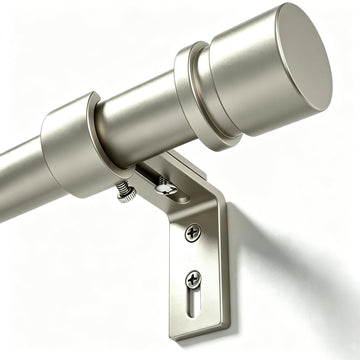 Curtain Rods for Windows 16 to 200 Inches Adjustable Length 1 Inch Diameter Window Curtain Rod with Aluminium End