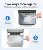 Nugget Ice Maker 40lbs/Day, Countertop Ice Maker Soft Chewable Ice, Ice Makers One-Click & Self-Cleaning, Crushed