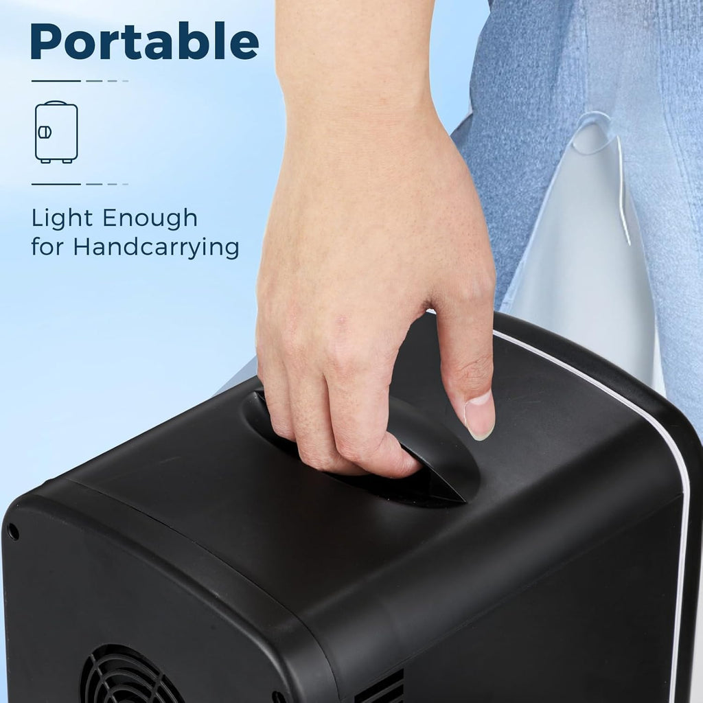 4L Makeup Mini Refrigerator With Mirror for Bedroom, Car, Office & Dorm, Portable Small Cooler for Cosmetics, Skin