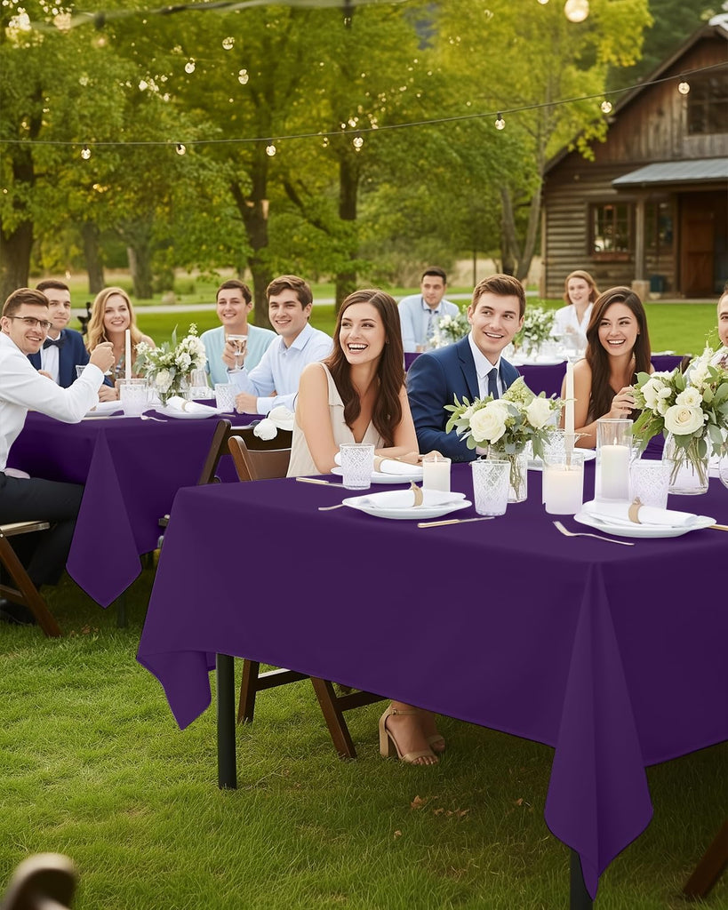 Rectangle Table Cloth 2 Pack [60x102 Inches, Purple]