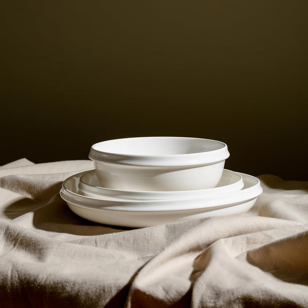 Verso 12-Piece Dinnerware Set Porcelain, White